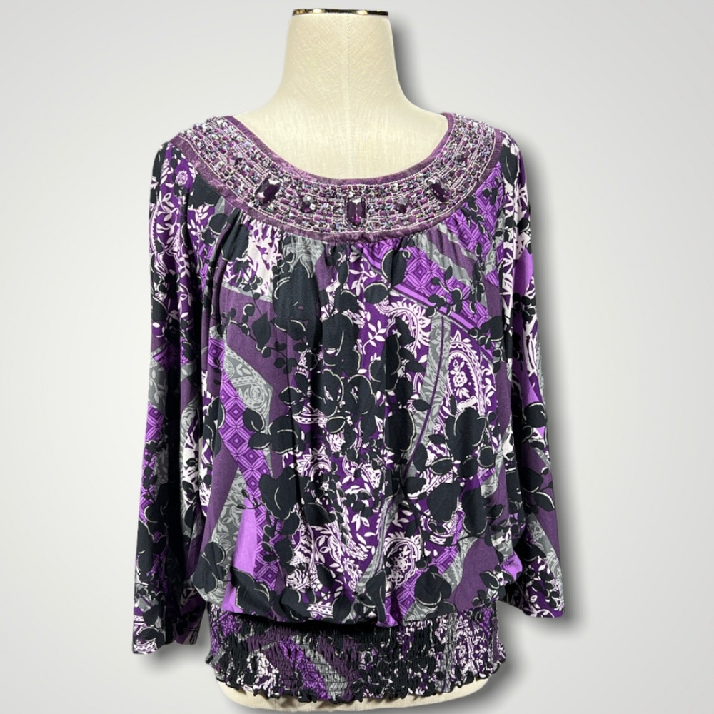 Women’s Cato Smocked Waisted Blouse XL